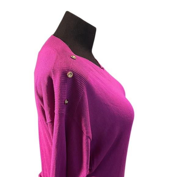 New Lane Bryant Womens Magenta 3/4 Sleeve Sweater Dress 22/24 Plus Size NWT - Picture 7 of 8